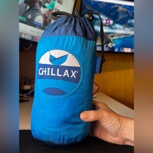 Chillax, collapsible, hammock, size double.